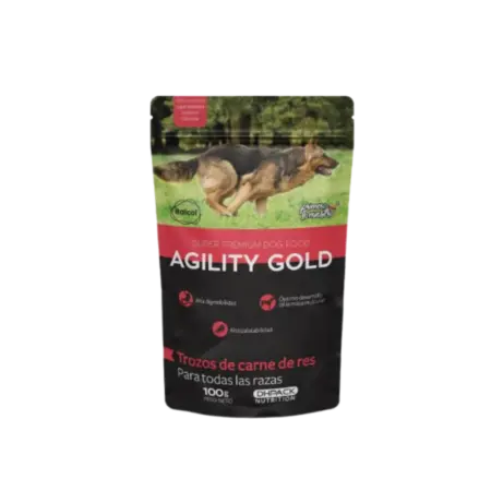 Agility Gold Pouch Trozos De Carne De Res Adulto
