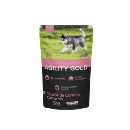 Agility Gold - Pouch Trozos De Cordero Cachorro