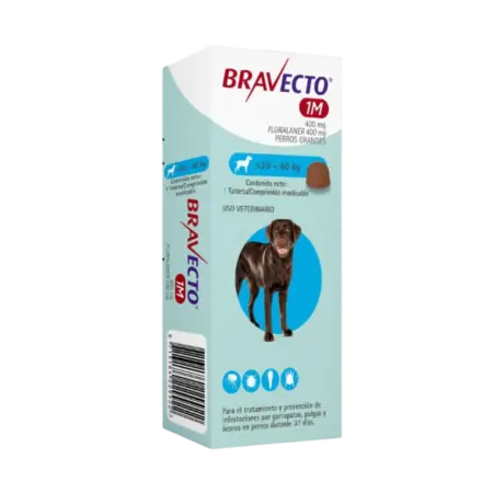 Bravecto 37 Días - Tableta Antipulgas Perros de 20 a 40 KG
