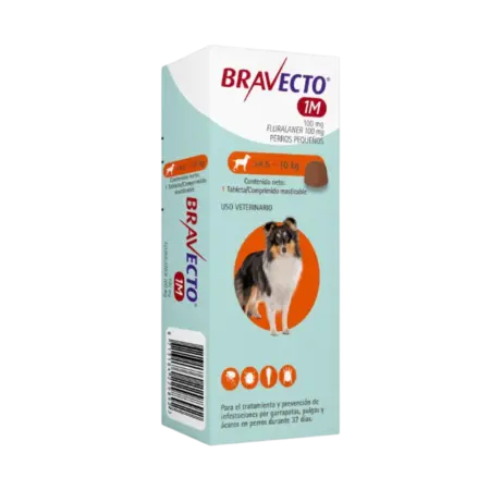 Bravecto 37 Días - Tableta Antipulgas Perros de 4.5 a 10 KG