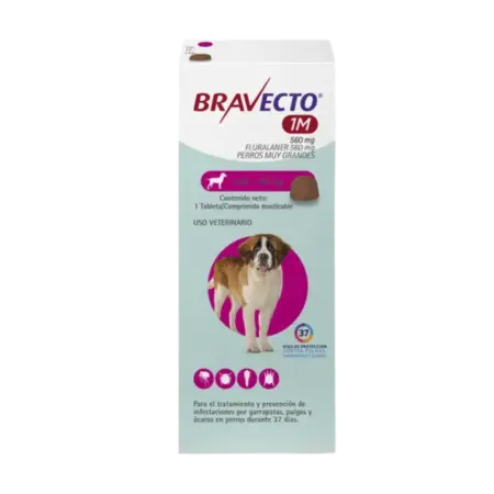 Bravecto 37 Días - Tableta Antipulgas Perros de 40 a 56 KG