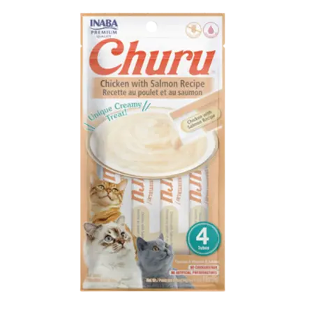 Churu Inaba Gato - Pollo y Salmón - 4 Piezas