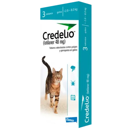 Credelio - Tableta Saborizadas Contra Pulgas Y Garrapatas de 2.0 kg - 8.0 kg