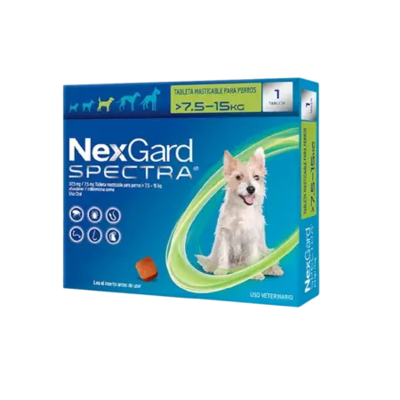 NexGard Spectra - Tableta Masticable para Perros 7.6 - 15 KG