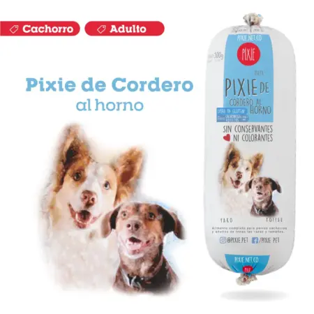 Alimento Húmedo Para Perro Pixie Dieta De Cordero Al Horno - 500 g