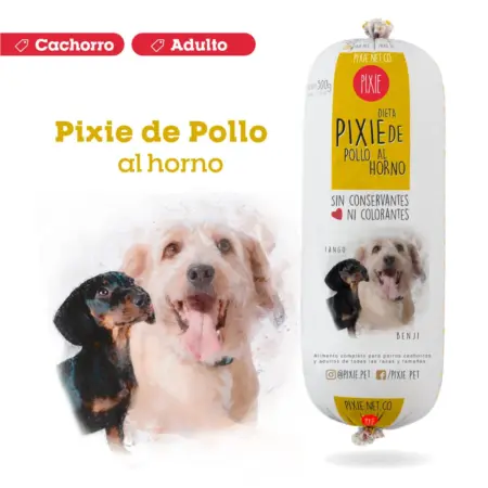 Alimento Húmedo Para Perro Pixie Dieta De Pollo Al Horno - 500 g